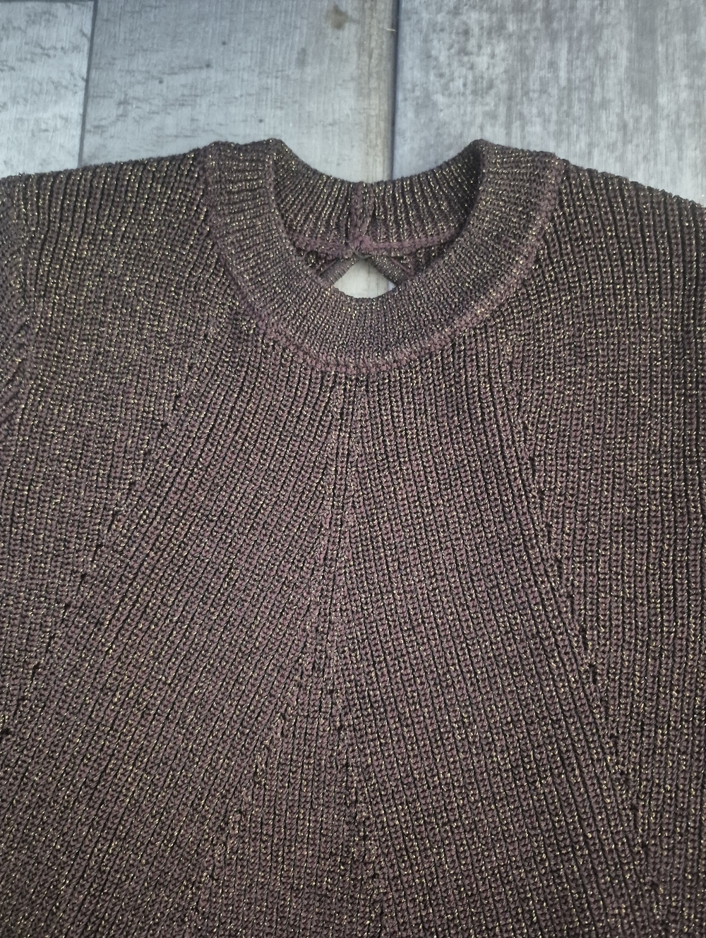Commense Dress Maxi Bodycon Backless Glitter Knit Long Sleeves S NWT - Picture 5 of 8